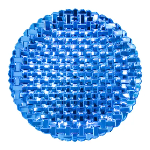 Plato de presentación azul