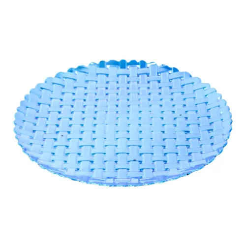 Plato de presentación azul