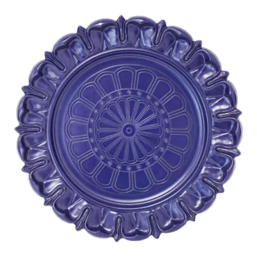 Plato de presentación azul