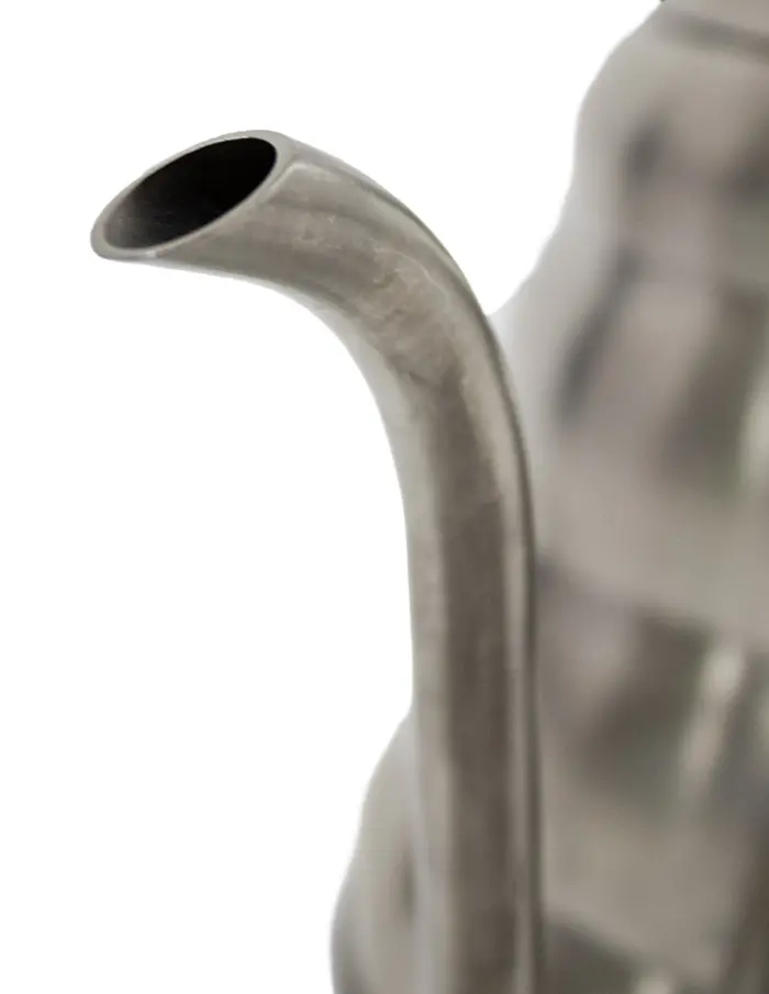 Tetera de metal plateada - Image 6