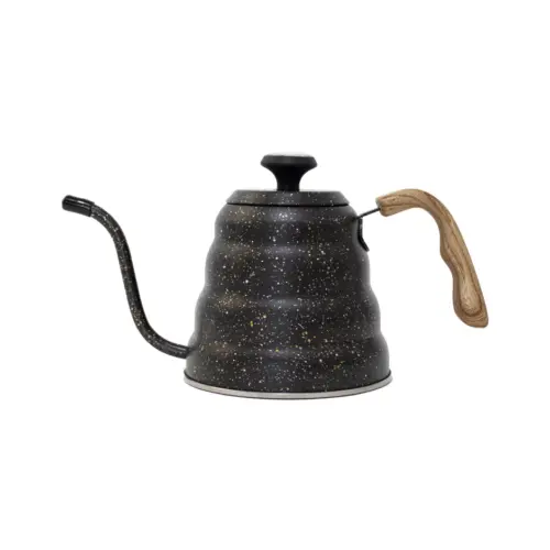 Tetera de metal negro