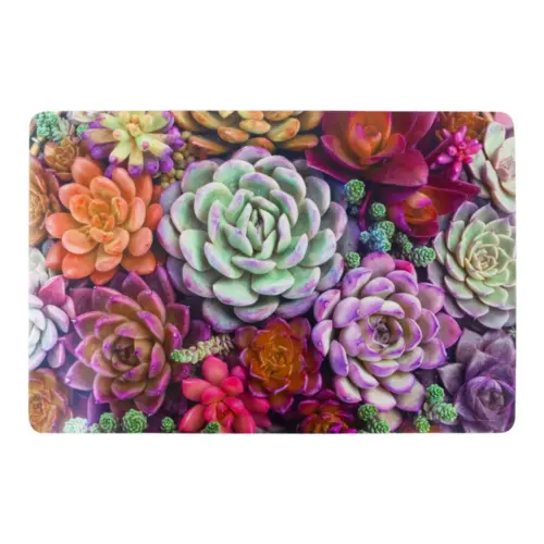 Mantel individual diseño flores de 43.5×28.5cm