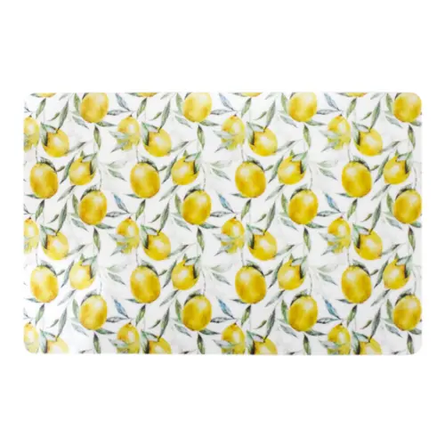 Mantel individual blanco diseño limones de 43.5×28.5cm