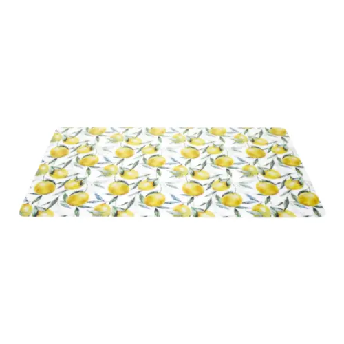 Mantel individual blanco diseño limones de 43.5×28.5cm