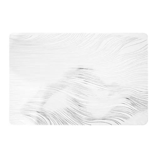 Mantel individual blanco diseño líneas de 43.5×28.5cm