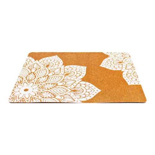 Mantel individual rectangular con diseño mandala blanco de 40x30cm