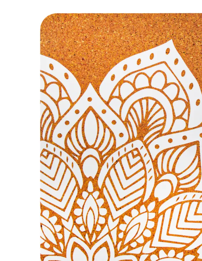 Mantel individual rectangular con diseño mandala blanco de 40x30cm - Image 3