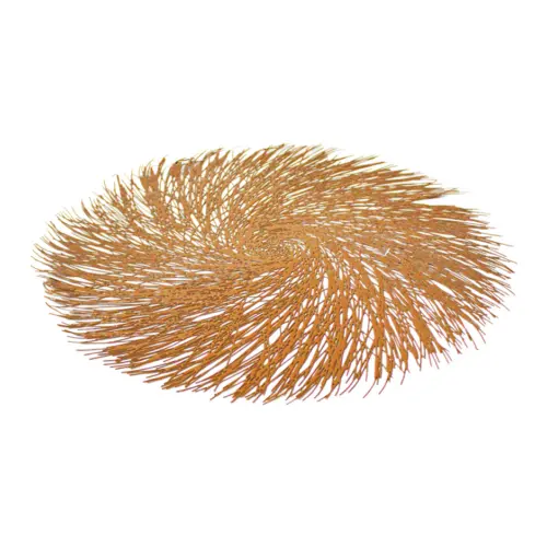 Mantel individual redondo de puntas cobre de 38cm