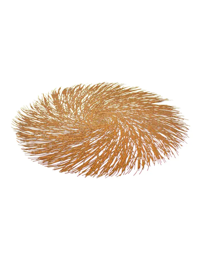 Mantel individual redondo de puntas cobre de 38cm - Image 2