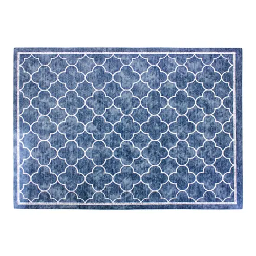 Mantel individual rectangular diseño trebol azul de 43x30cm