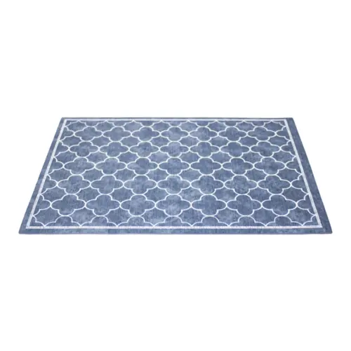 Mantel individual rectangular diseño trebol azul de 43x30cm