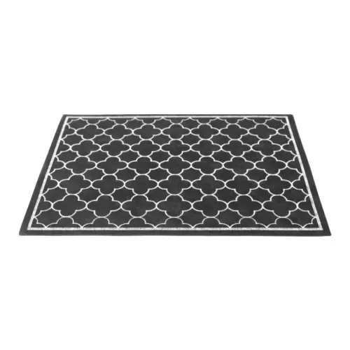 Mantel individual rectangular diseño trebol negro de 43x30cm
