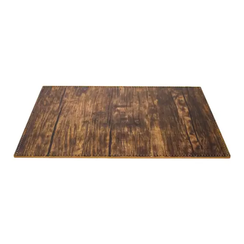 Mantel individual rectangular diseño madera oscuro de 43x30cm