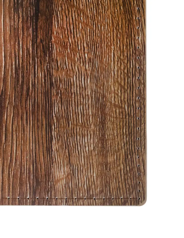 Mantel individual rectangular diseño madera café oscuro de 43x30cm - Image 3