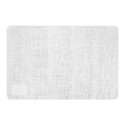 Mantel individual rectangular blanco con rayas de 43.5×28.5cm