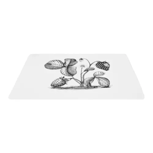 Mantel individual rectangular con diseño fresas de 43.5×28.5cm