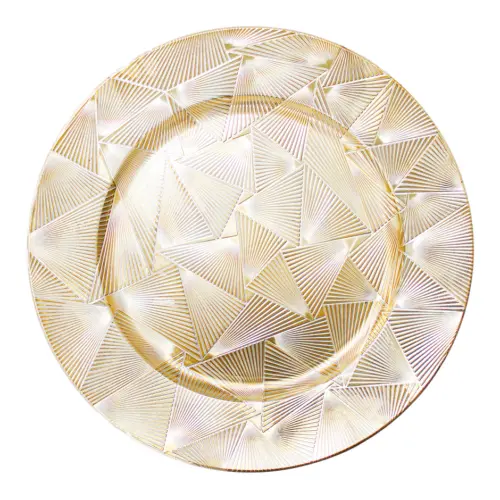 Plato de presentación dorado