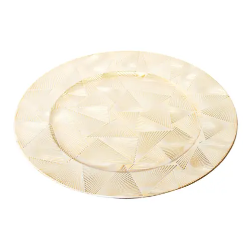 Plato de presentación dorado