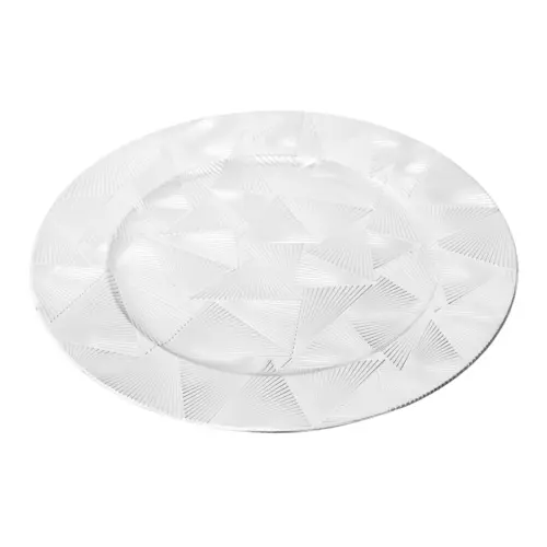 Plato de presentación gris