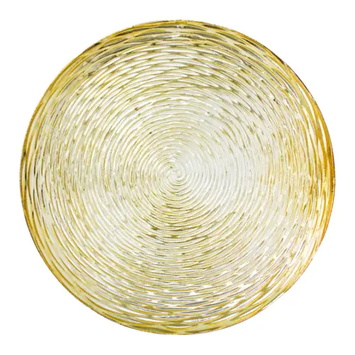 Plato de presentación dorado