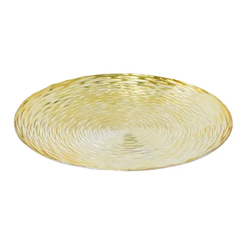 Plato de presentación dorado