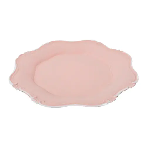Plato de presentación rosa