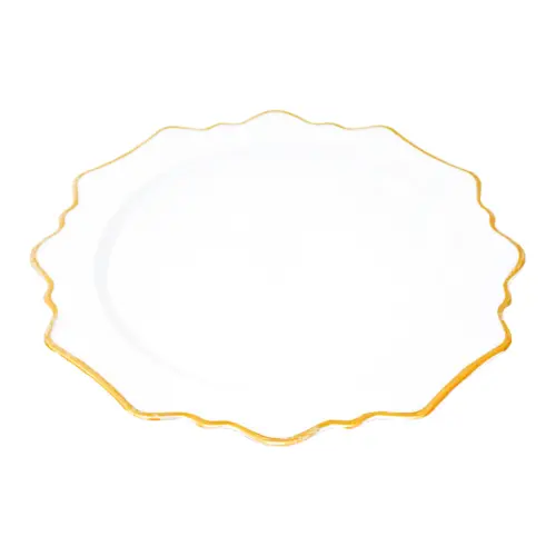 Plato de presentación blanco