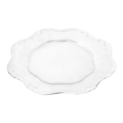 Plato de presentación plateado