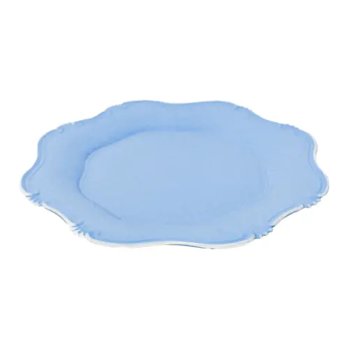 Plato de presentación azul