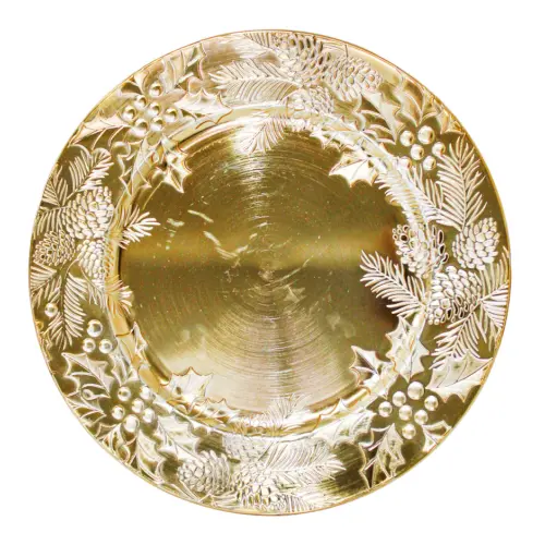 Plato de presentación dorado
