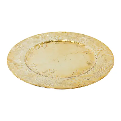 Plato de presentación dorado