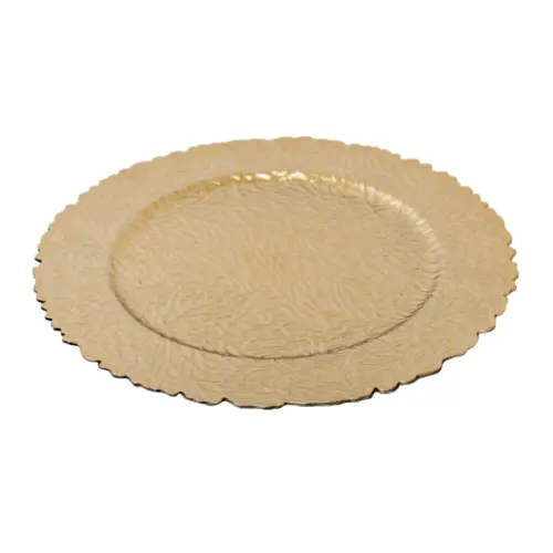 Plato de presentación diseño dorado de 33cm