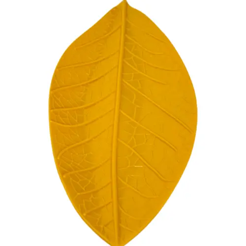 Plato de melamina diseño hoja amarillo de 17x47x1.2cm