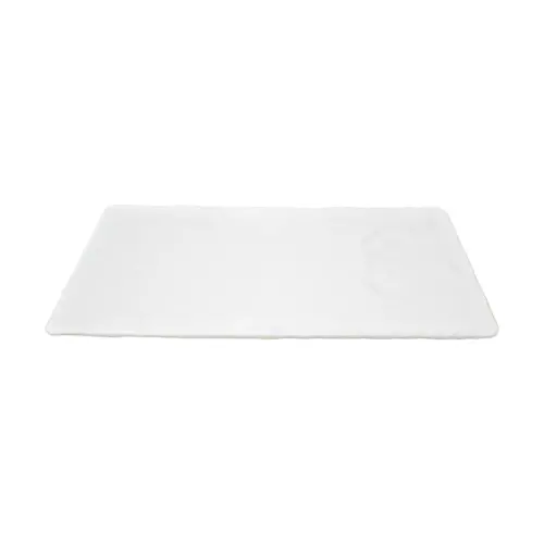 Plato de melamina rectangular blanco de 16.5x30x1.3cm