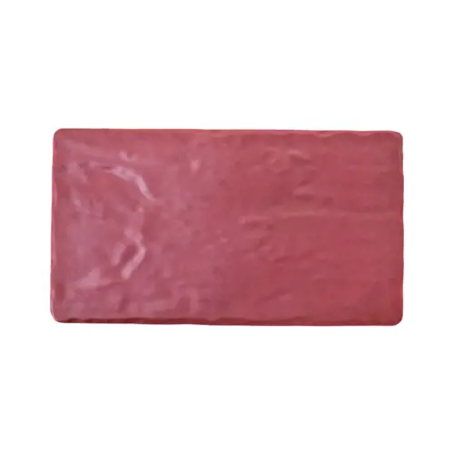 Plato de melamina rectangular rojo de 16.5x30x1.3cm