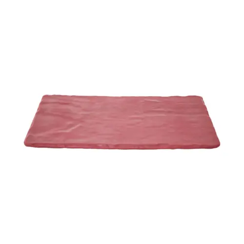 Plato de melamina rectangular rojo de 16.5x30x1.3cm