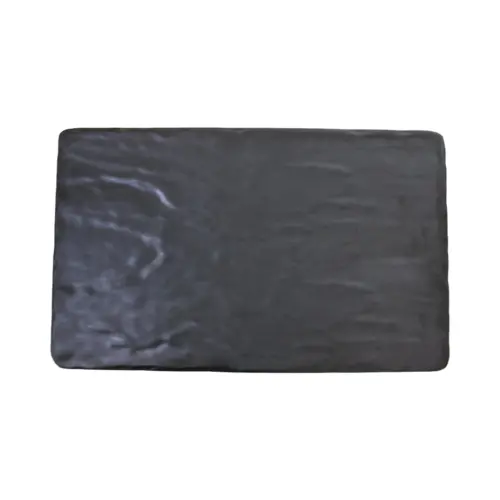 Plato de melamina rectangular negro de 32x52x1.3cm