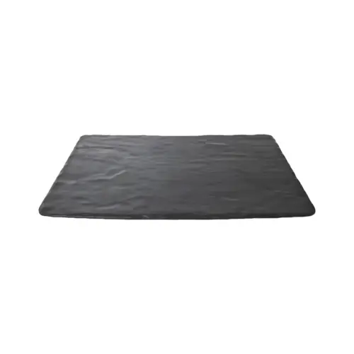 Plato de melamina rectangular negro de 32x52x1.3cm