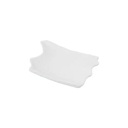 Plato de melamina diseño hoja blanco de 18×27.5x5cm
