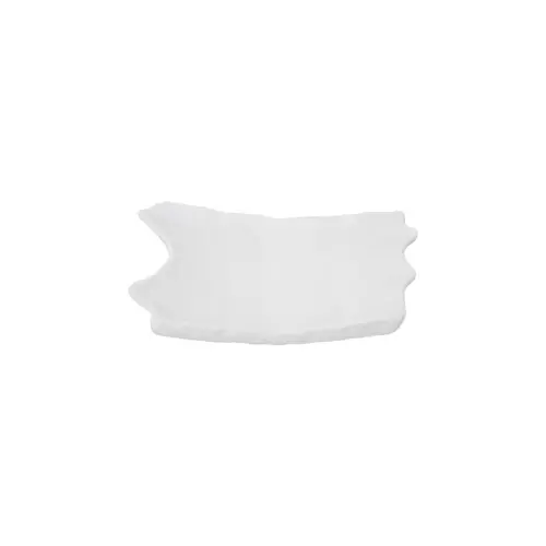 Plato de melamina diseño hoja blanco de 18×27.5x5cm