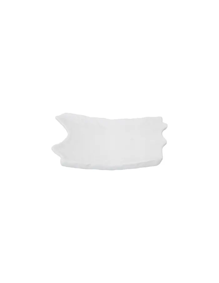 Plato de melamina diseño hoja blanco de 18x27.5x5cm - Image 2