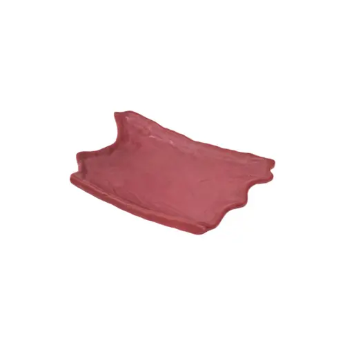 Plato de melamina diseño hoja rojo de 18×27.5x5cm