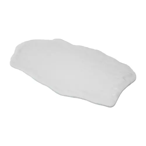 Plato de melamina rectangular blanco de 21x40x1.2cm
