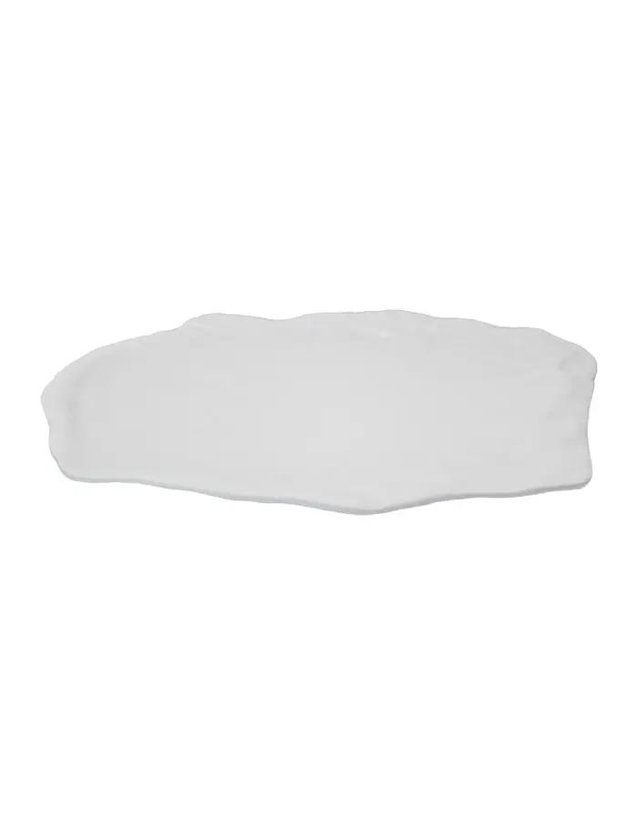 Plato de melamina rectangular blanco de 21x40x1.2cm - Image 2