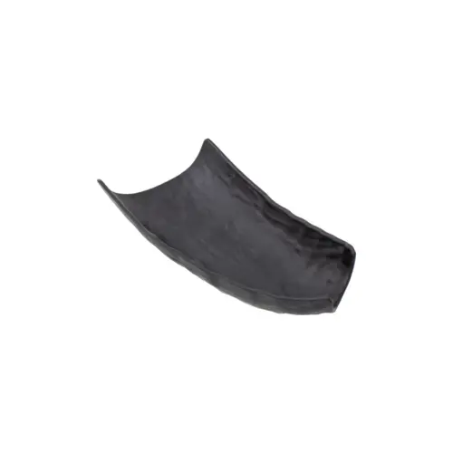 Plato de melamina diseño curvo negro de 13x26x6.5cm