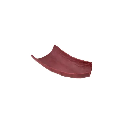 Plato de melamina diseño curvo rojo de 13x26x6.5cm