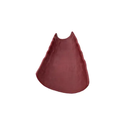 Plato de melamina diseño curvo rojo de 13x26x6.5cm