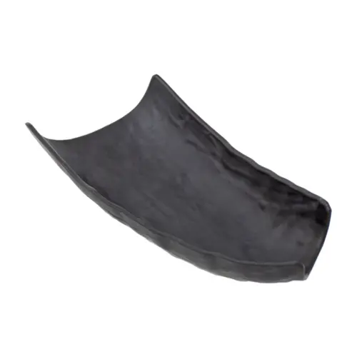 Plato de melamina diseño curvo negro de 17×34.5x9cm