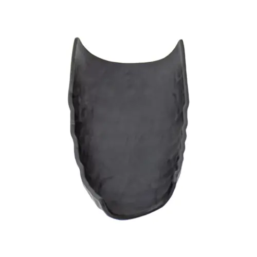 Plato de melamina diseño curvo negro de 17×34.5x9cm