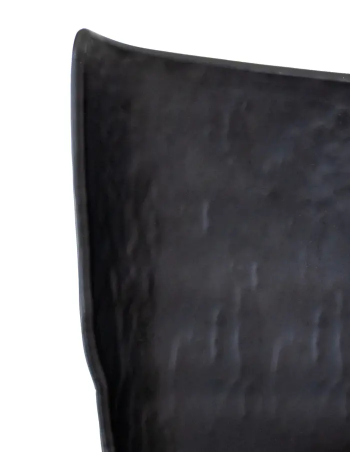 Plato de melamina diseño curvo negro de 17x34.5x9cm - Image 3